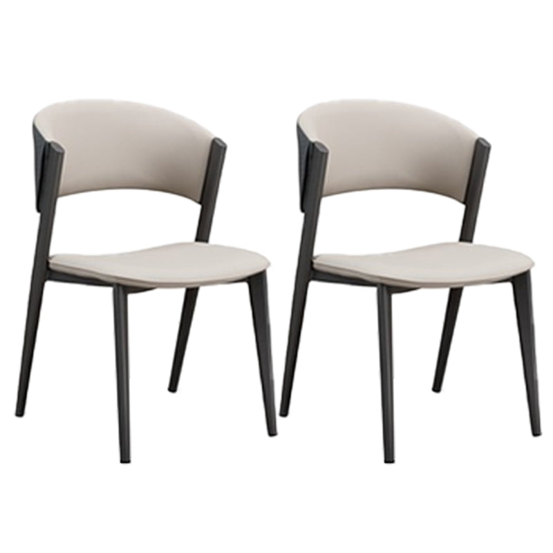 Moderne stijl zijstoel open rug metalen eetkamerstoel voor keuken