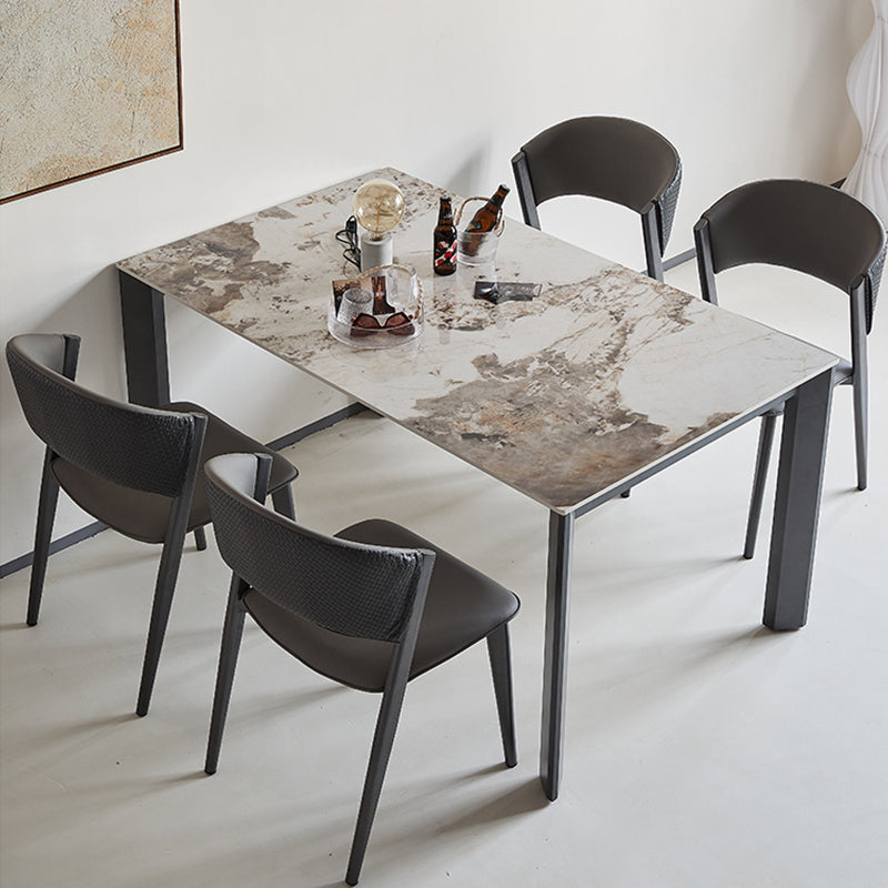 Moderne stijl zijstoel open rug metalen eetkamerstoel voor keuken