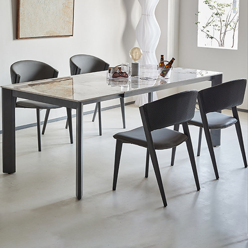 Moderne stijl zijstoel open rug metalen eetkamerstoel voor keuken