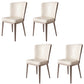 Modern Side Chair Metal Solid Back Dining Room Chair for Kitchen Off-White 4 Piece Set Clearhalo 'Dining Chairs' 'Dining Tables & Seating' 'dining_chair' 'furn' 'furn_dining_chair' 'Furniture' 'Kitchen & Dining Furniture' 6770645