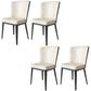 Modern Side Chair Metal Solid Back Dining Room Chair for Kitchen White 4 Piece Set Clearhalo 'Dining Chairs' 'Dining Tables & Seating' 'dining_chair' 'furn' 'furn_dining_chair' 'Furniture' 'Kitchen & Dining Furniture' 6770646