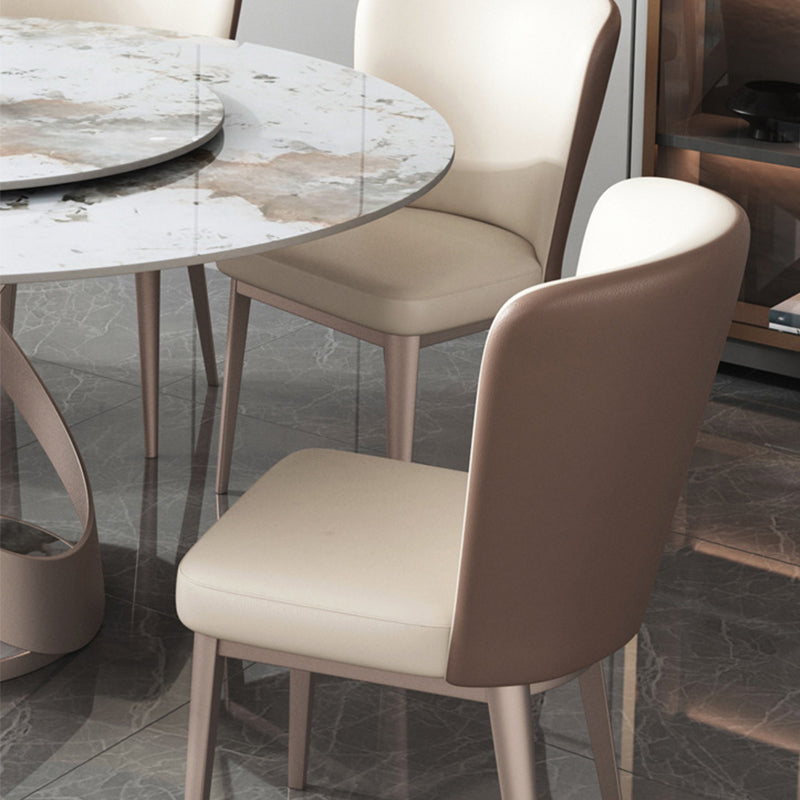 Modern Side Chair Metal Solid Back Dining Room Chair for Kitchen Clearhalo 'Dining Chairs' 'Dining Tables & Seating' 'dining_chair' 'furn' 'furn_dining_chair' 'Furniture' 'Kitchen & Dining Furniture' 6770651
