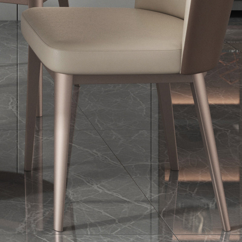 Modern Side Chair Metal Solid Back Dining Room Chair for Kitchen Clearhalo 'Dining Chairs' 'Dining Tables & Seating' 'dining_chair' 'furn' 'furn_dining_chair' 'Furniture' 'Kitchen & Dining Furniture' 6770653
