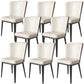 Modern Side Chair Metal Solid Back Dining Room Chair for Kitchen White 8 Piece Set Clearhalo 'Dining Chairs' 'Dining Tables & Seating' 'dining_chair' 'furn' 'furn_dining_chair' 'Furniture' 'Kitchen & Dining Furniture' 6770654
