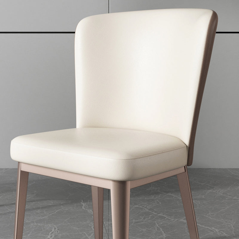 Modern Side Chair Metal Solid Back Dining Room Chair for Kitchen Clearhalo 'Dining Chairs' 'Dining Tables & Seating' 'dining_chair' 'furn' 'furn_dining_chair' 'Furniture' 'Kitchen & Dining Furniture' 6770655