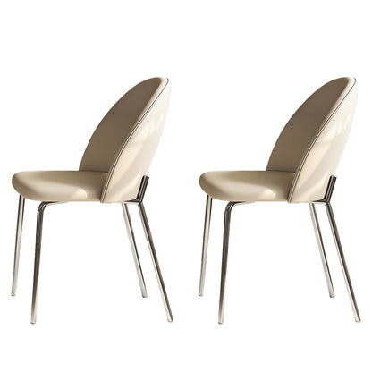 Moderne zijstoel open rug metalen eetkamerstoel voor keuken