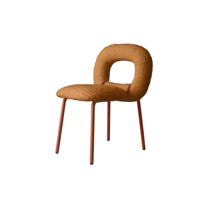Modern Style Side Chair Metal Open Back Dining Room Chair for Kitchen Brown 1 Piece Clearhalo 'Dining Chairs' 'Dining Tables & Seating' 'dining_chair' 'furn' 'furn_dining_chair' 'Furniture' 'Kitchen & Dining Furniture' 6770679