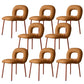 Modern Style Side Chair Metal Open Back Dining Room Chair for Kitchen Brown 8 Piece Set Clearhalo 'Dining Chairs' 'Dining Tables & Seating' 'dining_chair' 'furn' 'furn_dining_chair' 'Furniture' 'Kitchen & Dining Furniture' 6770694