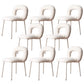 Modern Style Side Chair Metal Open Back Dining Room Chair for Kitchen White 8 Piece Set Clearhalo 'Dining Chairs' 'Dining Tables & Seating' 'dining_chair' 'furn' 'furn_dining_chair' 'Furniture' 'Kitchen & Dining Furniture' 6770695