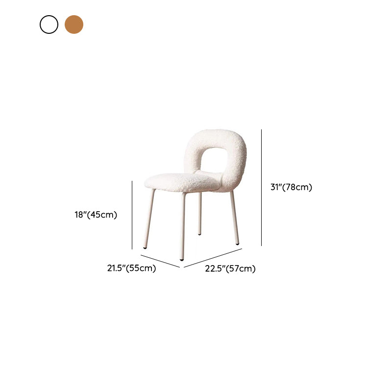 Modern Style Side Chair Metal Open Back Dining Room Chair for Kitchen Clearhalo 'Dining Chairs' 'Dining Tables & Seating' 'dining_chair' 'furn' 'furn_dining_chair' 'Furniture' 'Kitchen & Dining Furniture' 6770696