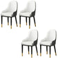 Modern Style Arm Chair Metal Solid Back Dining Chair for Kitchen White 4 Piece Set Clearhalo 'Dining Chairs' 'Dining Tables & Seating' 'dining_chair' 'furn' 'furn_dining_chair' 'Furniture' 'Kitchen & Dining Furniture' 6770702