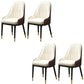 Modern Style Arm Chair Metal Solid Back Dining Chair for Kitchen Off-White 4 Piece Set Clearhalo 'Dining Chairs' 'Dining Tables & Seating' 'dining_chair' 'furn' 'furn_dining_chair' 'Furniture' 'Kitchen & Dining Furniture' 6770704