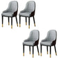 Modern Style Arm Chair Metal Solid Back Dining Chair for Kitchen Light Gray 4 Piece Set Clearhalo 'Dining Chairs' 'Dining Tables & Seating' 'dining_chair' 'furn' 'furn_dining_chair' 'Furniture' 'Kitchen & Dining Furniture' 6770708