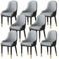 Modern Style Arm Chair Metal Solid Back Dining Chair for Kitchen Grey 8 Piece Set Clearhalo 'Dining Chairs' 'Dining Tables & Seating' 'dining_chair' 'furn' 'furn_dining_chair' 'Furniture' 'Kitchen & Dining Furniture' 6770710