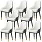 Modern Style Arm Chair Metal Solid Back Dining Chair for Kitchen White 8 Piece Set Clearhalo 'Dining Chairs' 'Dining Tables & Seating' 'dining_chair' 'furn' 'furn_dining_chair' 'Furniture' 'Kitchen & Dining Furniture' 6770714