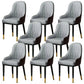 Modern Style Arm Chair Metal Solid Back Dining Chair for Kitchen Light Gray 8 Piece Set Clearhalo 'Dining Chairs' 'Dining Tables & Seating' 'dining_chair' 'furn' 'furn_dining_chair' 'Furniture' 'Kitchen & Dining Furniture' 6770718