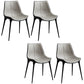 Contemporary Style Side Chair Metal Solid Back Dining Room Chair for Brasserie Grey 4 Piece Set Clearhalo 'Dining Chairs' 'Dining Tables & Seating' 'dining_chair' 'furn' 'furn_dining_chair' 'Furniture' 'Kitchen & Dining Furniture' 6770770