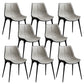 Contemporary Style Side Chair Metal Solid Back Dining Room Chair for Brasserie Grey 8 Piece Set Clearhalo 'Dining Chairs' 'Dining Tables & Seating' 'dining_chair' 'furn' 'furn_dining_chair' 'Furniture' 'Kitchen & Dining Furniture' 6770778