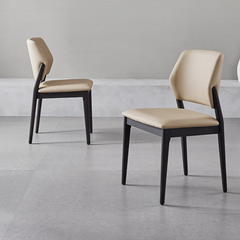 Contemporary Style Side Chair Wood Open Back Dining Room Chair for Brasserie Clearhalo 'Dining Chairs' 'Dining Tables & Seating' 'dining_chair' 'furn' 'furn_dining_chair' 'Furniture' 'Kitchen & Dining Furniture' 6770782