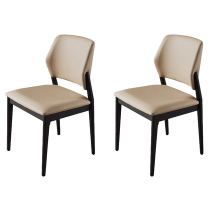 Contemporary Style Side Chair Wood Open Back Dining Room Chair for Brasserie 2 Piece Set Clearhalo 'Dining Chairs' 'Dining Tables & Seating' 'dining_chair' 'furn' 'furn_dining_chair' 'Furniture' 'Kitchen & Dining Furniture' 6770783