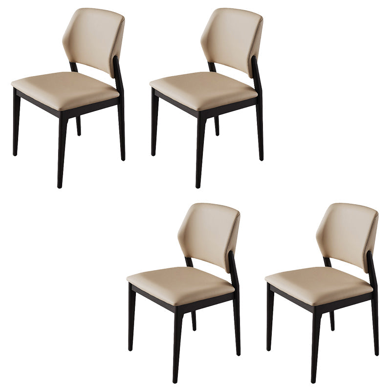 Contemporary Style Side Chair Wood Open Back Dining Room Chair for Brasserie 4 Piece Set Clearhalo 'Dining Chairs' 'Dining Tables & Seating' 'dining_chair' 'furn' 'furn_dining_chair' 'Furniture' 'Kitchen & Dining Furniture' 6770784