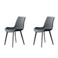 Contemporary Side Chair Metal Solid Back Dining Room Chair for Brasserie Grey 2 Piece Set Clearhalo 'Dining Chairs' 'Dining Tables & Seating' 'dining_chair' 'furn' 'furn_dining_chair' 'Furniture' 'Kitchen & Dining Furniture' 6770799