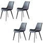 Contemporary Side Chair Metal Solid Back Dining Room Chair for Brasserie Black 4 Piece Set Clearhalo 'Dining Chairs' 'Dining Tables & Seating' 'dining_chair' 'furn' 'furn_dining_chair' 'Furniture' 'Kitchen & Dining Furniture' 6770810
