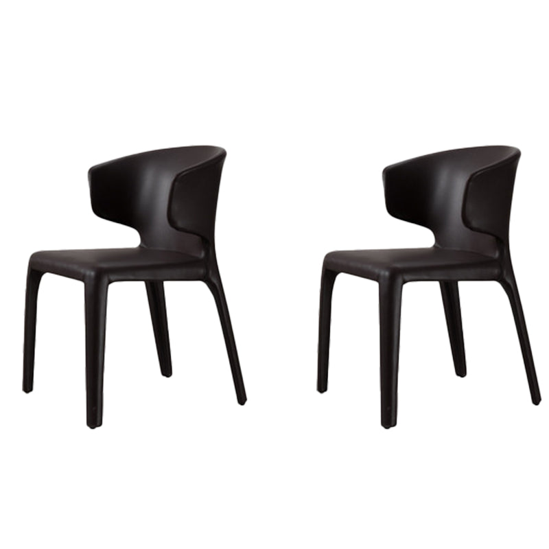 Sillas de comedor de cuero modernas y falsas silla de comedor parsons de ala