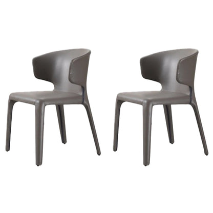 Sillas de comedor de cuero modernas y falsas silla de comedor parsons de ala