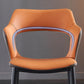 Sillas de comedor de cuero de falso sillón de brazo trasero de estilo moderno para comedor