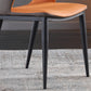 Sillas de comedor de cuero de falso sillón de brazo trasero de estilo moderno para comedor