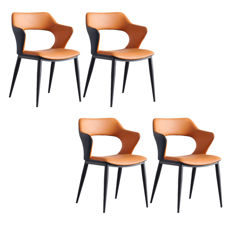 Sedie da pranzo in pelle finta sedia a braccio posteriore in stile moderno per sala da pranzo
