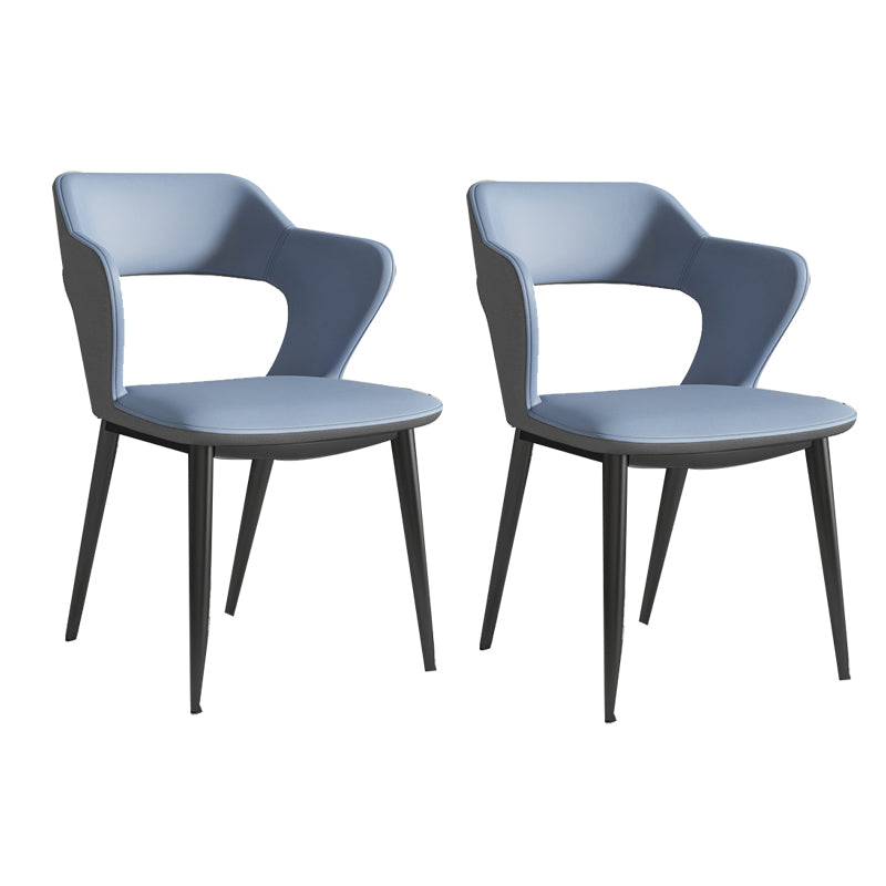 Sedie da pranzo in pelle finta sedia a braccio posteriore in stile moderno per sala da pranzo