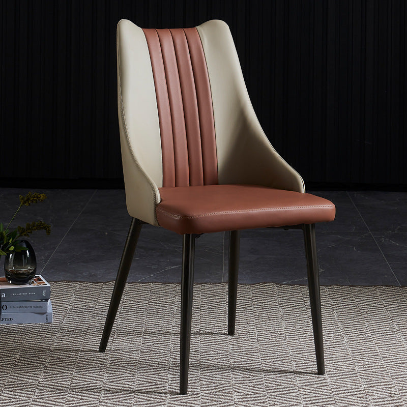 Esszimmer gepolsterter Stuhl Haus Faux Leder Parsons Essstuhl