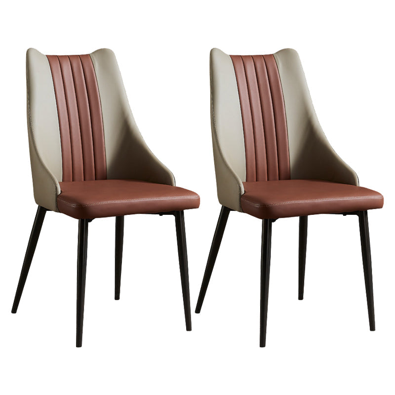 Esszimmer gepolsterter Stuhl Haus Faux Leder Parsons Essstuhl
