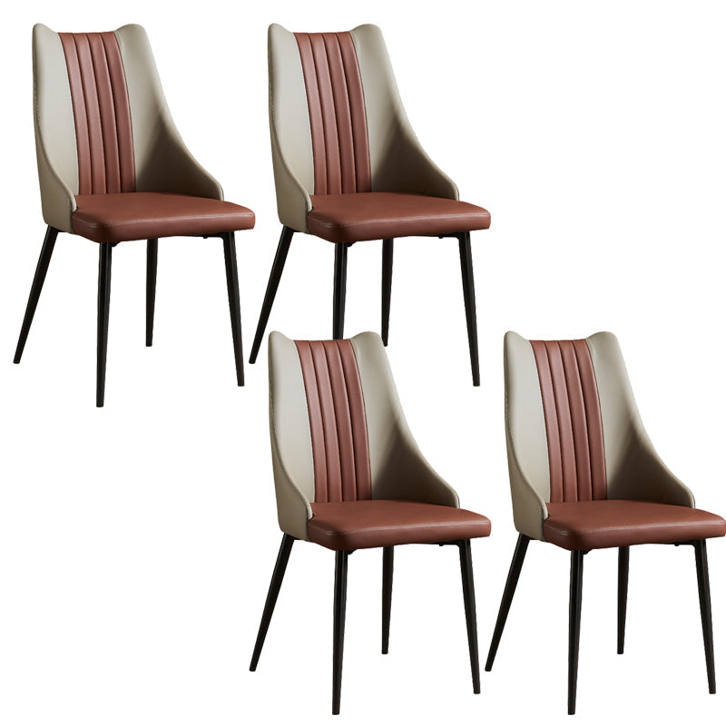 Esszimmer gepolsterter Stuhl Haus Faux Leder Parsons Essstuhl