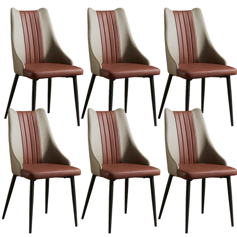 Esszimmer gepolsterter Stuhl Haus Faux Leder Parsons Essstuhl