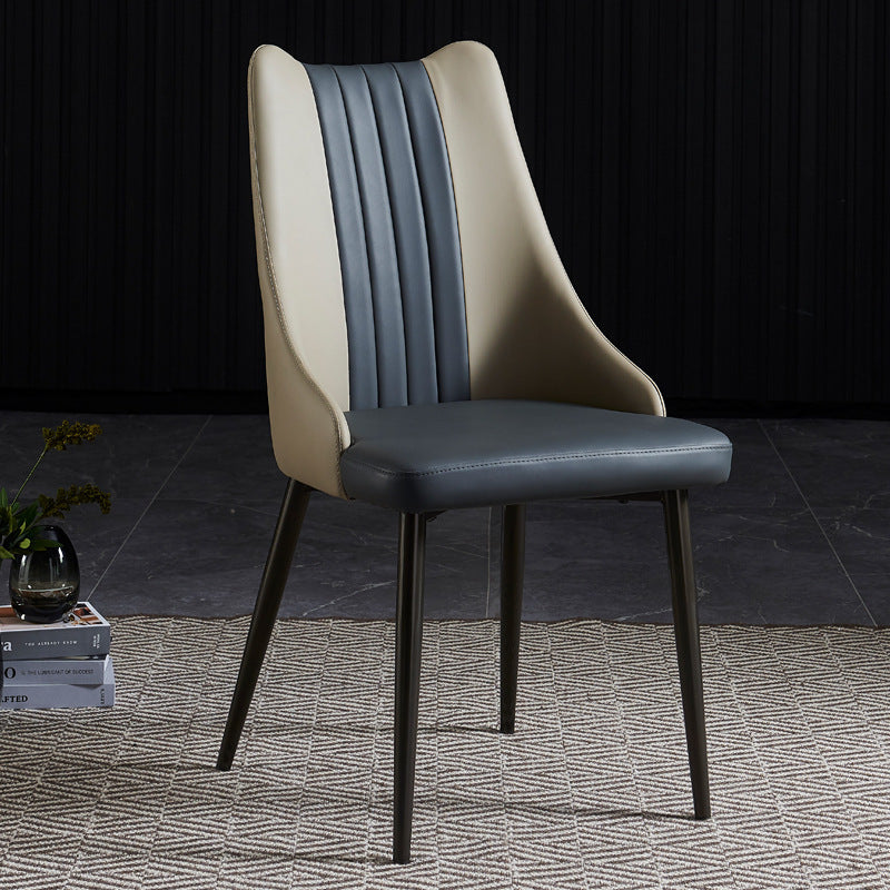 Esszimmer gepolsterter Stuhl Haus Faux Leder Parsons Essstuhl
