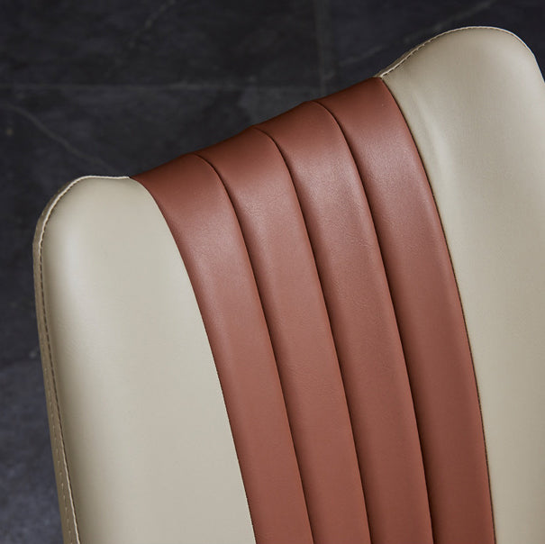 Esszimmer gepolsterter Stuhl Haus Faux Leder Parsons Essstuhl