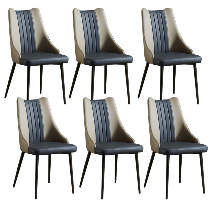 Esszimmer gepolsterter Stuhl Haus Faux Leder Parsons Essstuhl