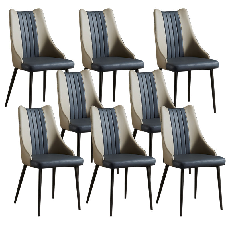 Esszimmer gepolsterter Stuhl Haus Faux Leder Parsons Essstuhl