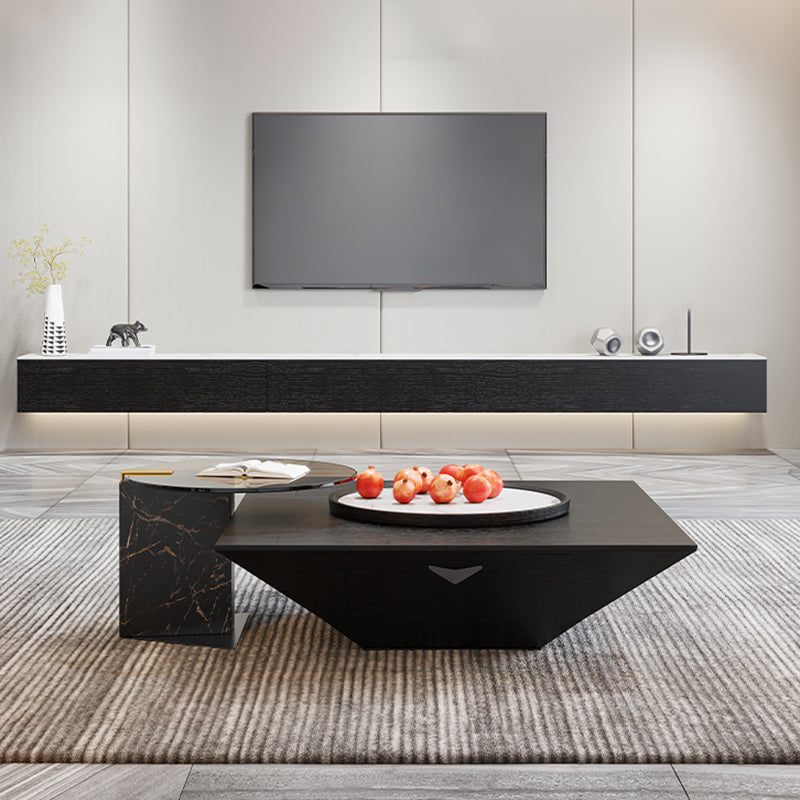 Modern Stone TV Media Stand Wall-mounted TV Console for Living Room Clearhalo 'furn' 'furn_tv_stands_entertainment_centers' 'Furniture' 'Living Room Furniture' 'TV Stands & Entertainment Centers' 'TV Stands & Media Storage Furniture' 'tv_stands_entertainment_centers' 6774183