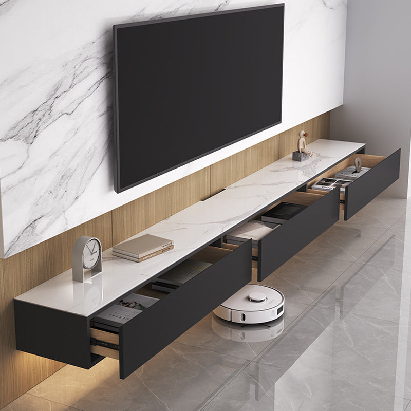 Modern Stone TV Media Stand Wall-mounted TV Console for Living Room Clearhalo 'furn' 'furn_tv_stands_entertainment_centers' 'Furniture' 'Living Room Furniture' 'TV Stands & Entertainment Centers' 'TV Stands & Media Storage Furniture' 'tv_stands_entertainment_centers' 6774197