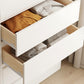 Coffre de rangement de 15,6 pouces de largeur, commode de rangement moderne en bois manufacturé