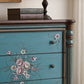 Commode de rangement en bois de commode traditionnelle ornée avec tiroirs pour chambre à coucher