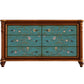 Commode de rangement en bois de commode traditionnelle ornée avec tiroirs pour chambre à coucher