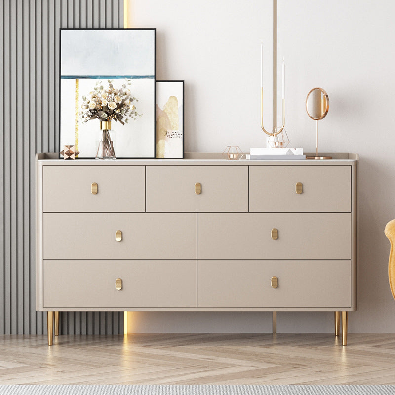 Cassettiera Glam orizzontale doppia in pietra con cassetti per camera da letto