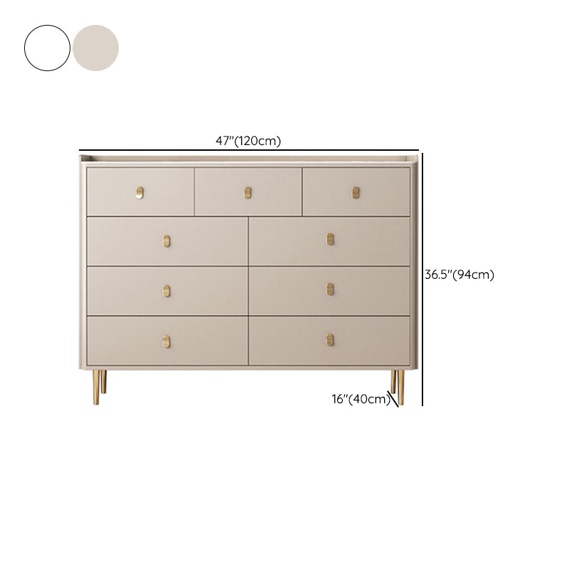 Cassettiera Glam orizzontale doppia in pietra con cassetti per camera da letto