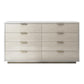 Ultra-Modern Double Dresser Solid Wood Storage Chest with Drawers for Bedroom 47"L x 17"W x 35"H White-Gray Clearhalo 'Bedroom Furniture' 'Dressers & Chests' 'dressers_chests' 'furn' 'furn_dressers_chests' 'Furniture' 6774438