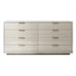 Ultra-Modern Double Dresser Solid Wood Storage Chest with Drawers for Bedroom 63"L x 17"W x 35"H White-Gray Clearhalo 'Bedroom Furniture' 'Dressers & Chests' 'dressers_chests' 'furn' 'furn_dressers_chests' 'Furniture' 6774441